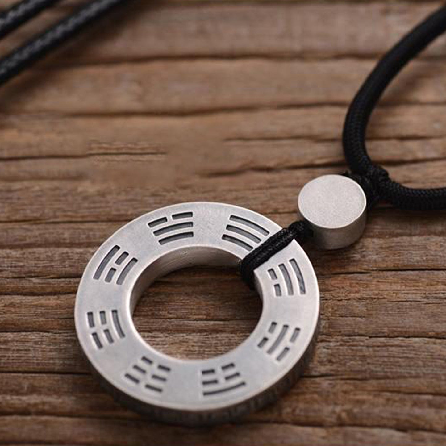 Metal Yin Yang Bagua Peace Clasp Necklace