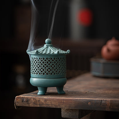 Ceramic Chinese Retro Courtyard Style Incense Burner - ETNCN