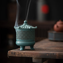 Charger l&#39;image dans la galerie, Ceramic Chinese Retro Courtyard Style Incense Burner - ETNCN
