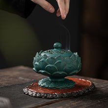 Load image into Gallery viewer, Ceramic Chinese Lotus Incense Burner
