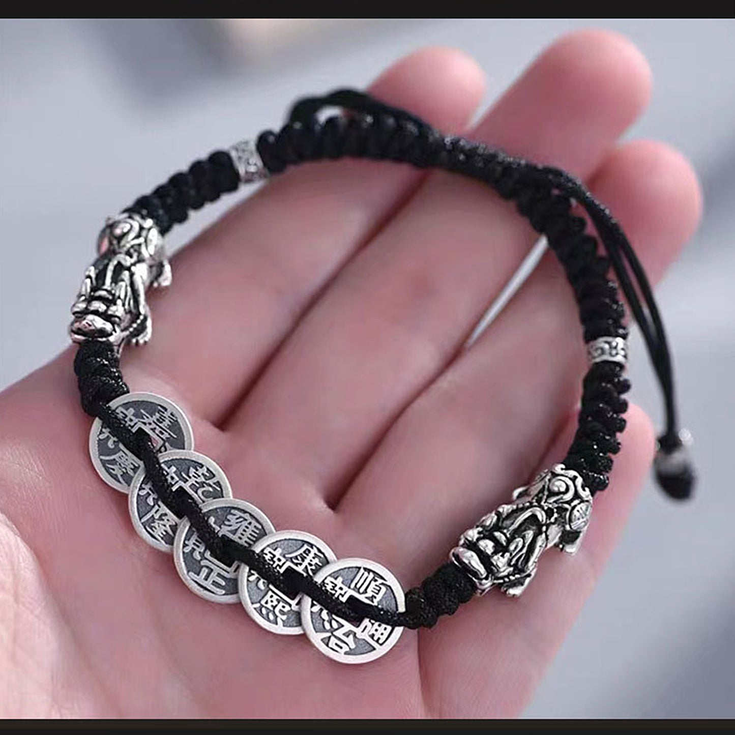 Metal Pixiu Five Emperors Money Bracelet