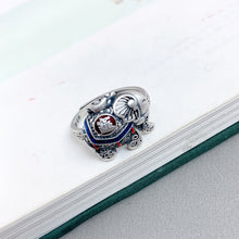 Charger l&#39;image dans la galerie, Lucky Elephant Ring in Enameled Metal
