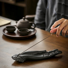 Görseli Galeri görüntüleyiciye yükleyin, Ceramic Buddha Hand and Thread Incense Burner to Aid Meditation
