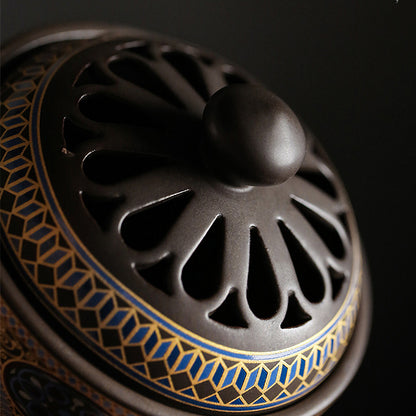 Chinese Cloisonné Ceramic Incense Burner