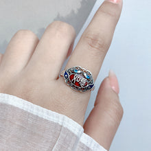 Load image into Gallery viewer, Metal Enamel Color Ruyi Ring
