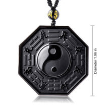 Load image into Gallery viewer, Taoist Obsidian Bagua Taiji Necklace - ETNCN
