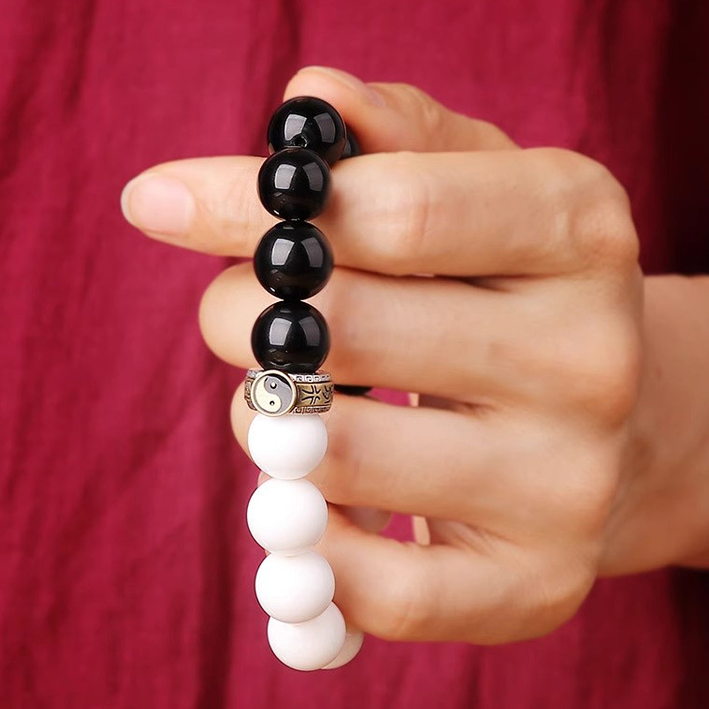 Nine-character Mantra Yin Yang Tai Chi Hunyuan Bead Bracelet