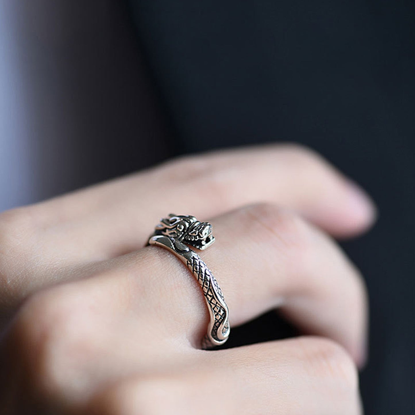 Metal Chinese Dragon Ring