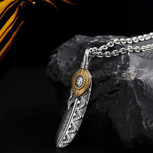 Load image into Gallery viewer, Metal Indian Feather Necklace
