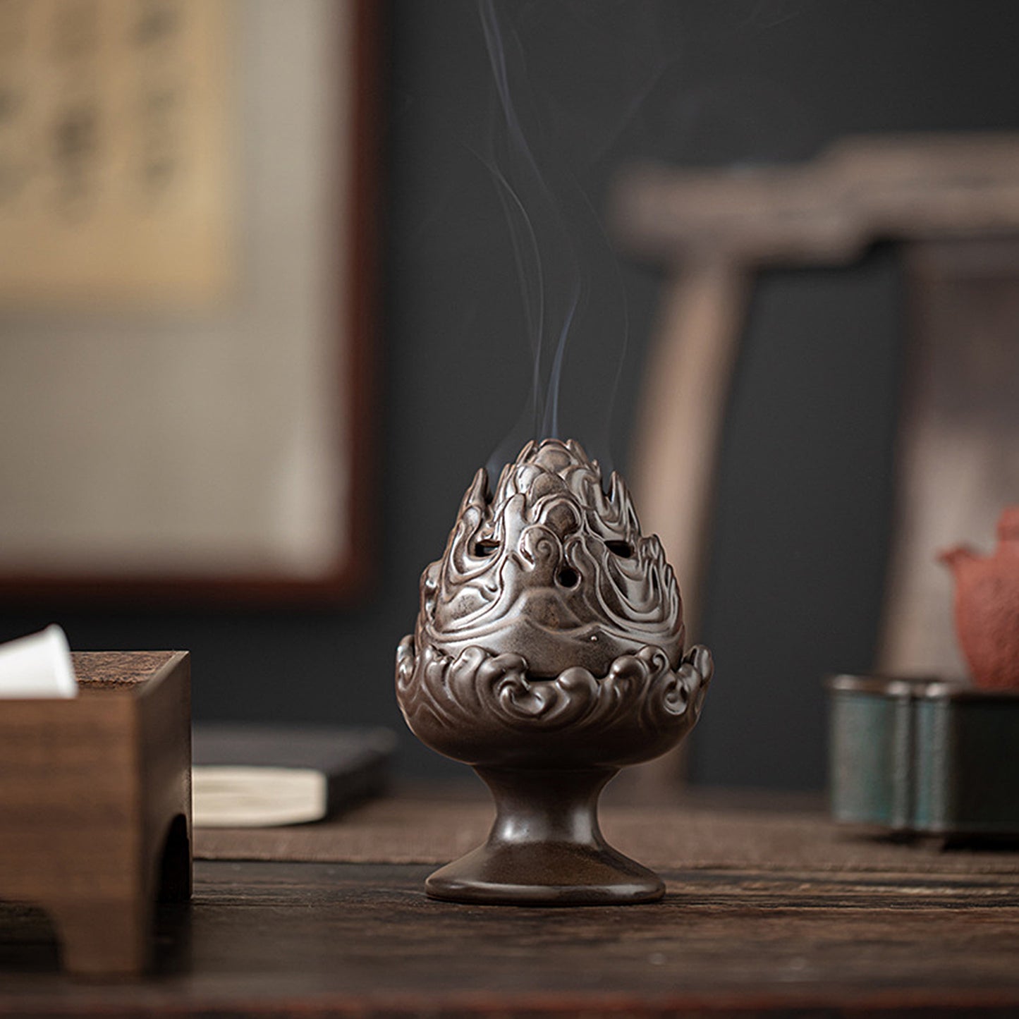 Ceramic Chinese Traditional Retro Royal Incense Burner - ETNCN