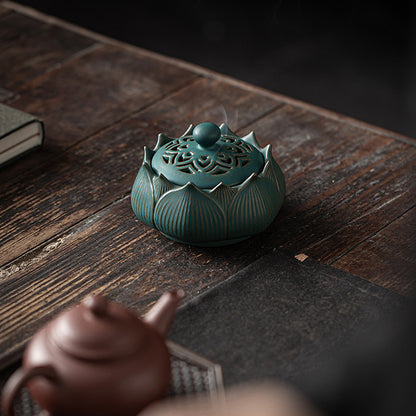 Ceramic Lotus Health Incense Burner