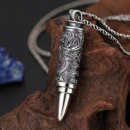 Metal Simulated Bullet Pendant Year of the Dragon Design Style