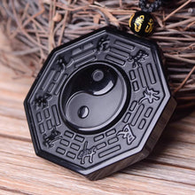 Load image into Gallery viewer, Taoist Obsidian Bagua Taiji Necklace - ETNCN
