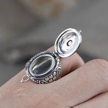 Load image into Gallery viewer, Metal Memorial Box Ring Energy Protection
