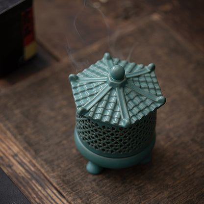 Ceramic Chinese Retro Courtyard Style Incense Burner - ETNCN