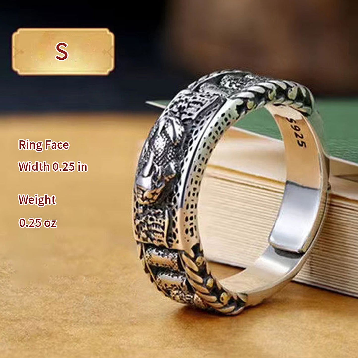 Metal Pixiu Attract Wealth Ring