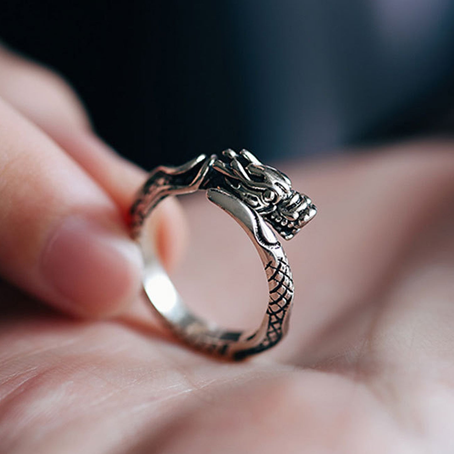 Metal Chinese Dragon Ring