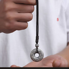 Load image into Gallery viewer, Metal Bagua Feng Shui Peace Clasp Necklace
