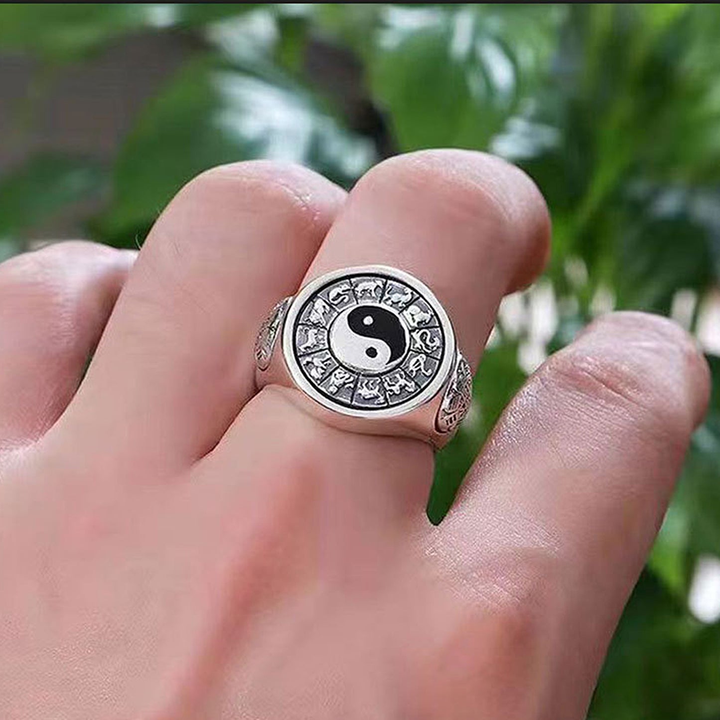 Twelve Zodiac Signs Bagua Ring