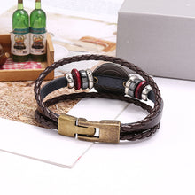 Charger l&#39;image dans la galerie, Tai Chi Yin Yang Braided Leather Bracelet
