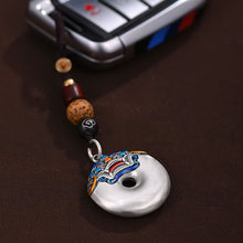 Load image into Gallery viewer, Metal Enamel Peace Buckle Necklaces and Keychain
