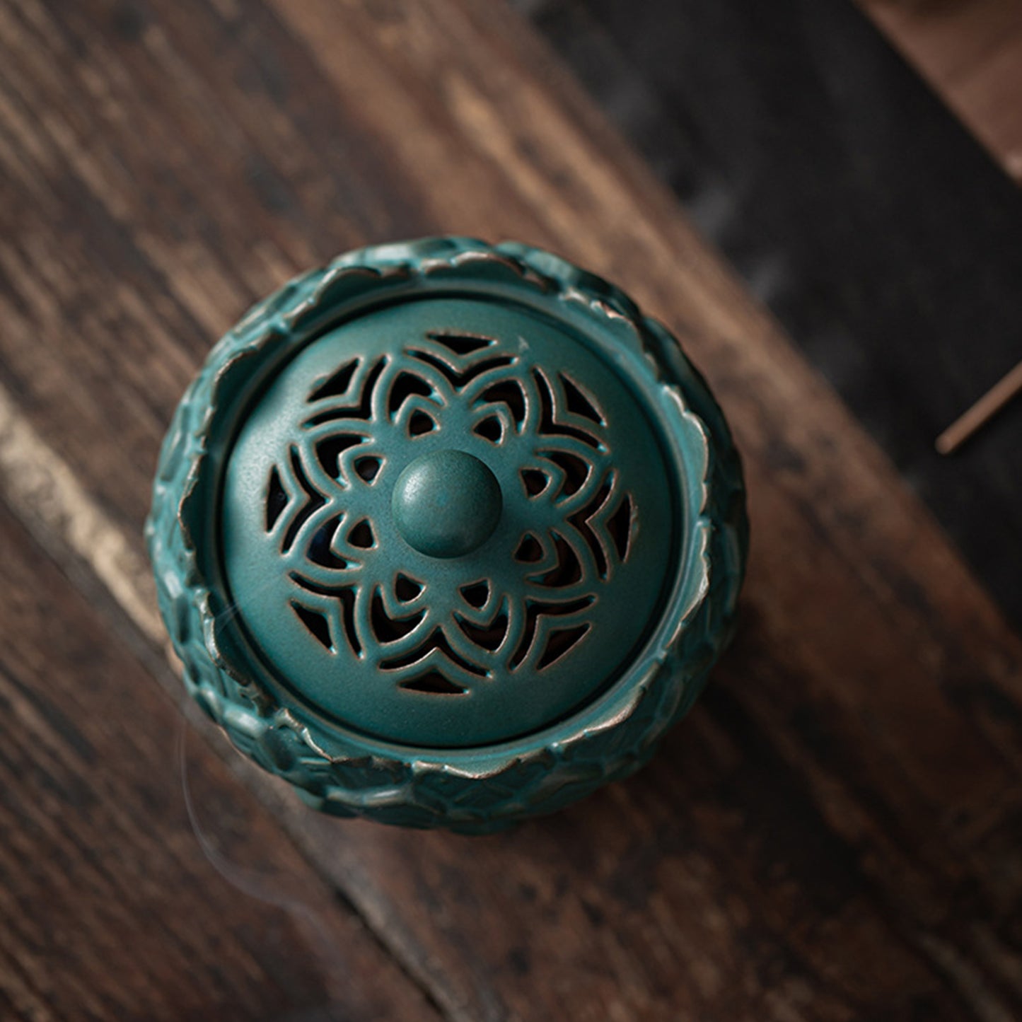 Ceramic Chinese Lotus Incense Burner