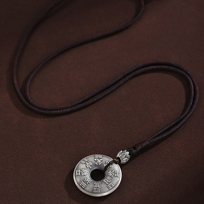 Metal Bagua Feng Shui Peace Clasp Necklace