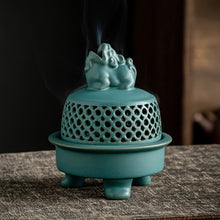 Load image into Gallery viewer, Ceramic Antique Pixiu Chinese Incense Burner
