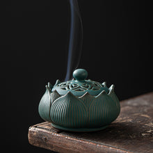 Load image into Gallery viewer, Ceramic Lotus Health Incense Burner
