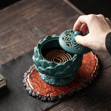 Load image into Gallery viewer, Ceramic Chinese Lotus Incense Burner
