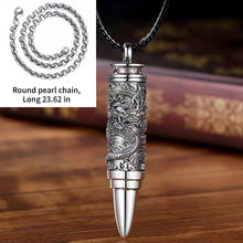 Load image into Gallery viewer, Metal Simulated Bullet Pendant Year of the Dragon Design Style
