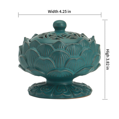 Ceramic Chinese Lotus Incense Burner