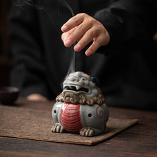 Load image into Gallery viewer, Ceramic mythical beast incense burner
