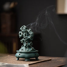 Charger l&#39;image dans la galerie, Ceramic Simulated Coral Stone Incense Burner Increases Luck Protects Career - ETNCN
