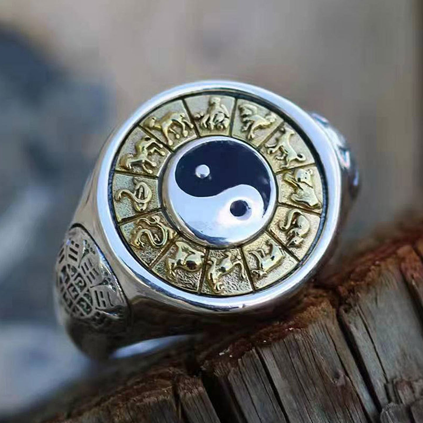 Twelve Zodiac Signs Bagua Ring