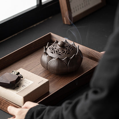 Ceramic Lotus Health Incense Burner