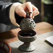 Load image into Gallery viewer, Ceramic Palace Chinese Incense Burner
