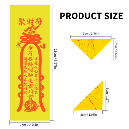 Size of wealth talisman paper