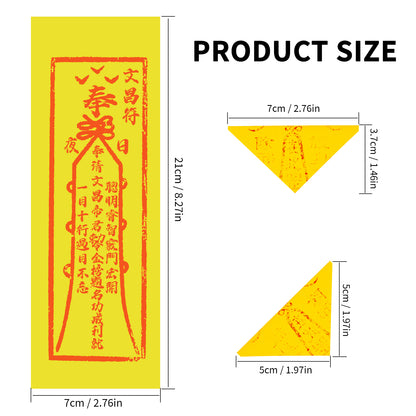 Size of wenchang talisman paper