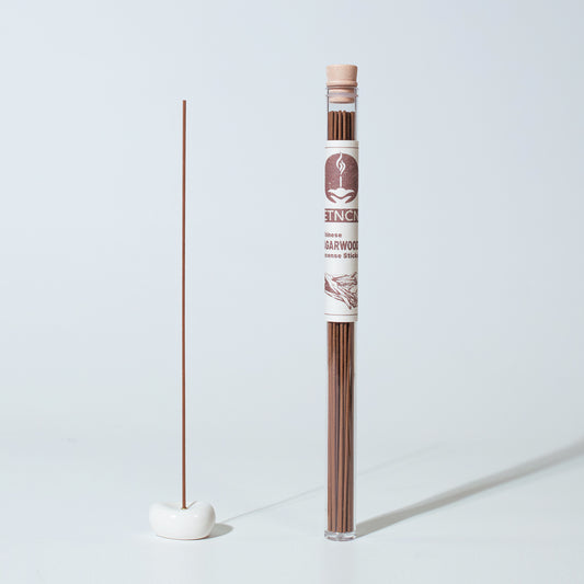 agarwood incense sticks with holder
