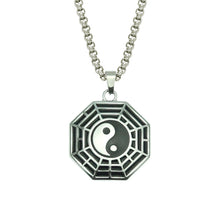 Load image into Gallery viewer, Exorcism Protection Energy Metal Taoist Tai Chi Yin Yang Bagua Necklace - ETNCN
