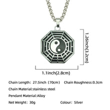 Load image into Gallery viewer, Exorcism Protection Energy Metal Taoist Tai Chi Yin Yang Bagua Necklace - ETNCN
