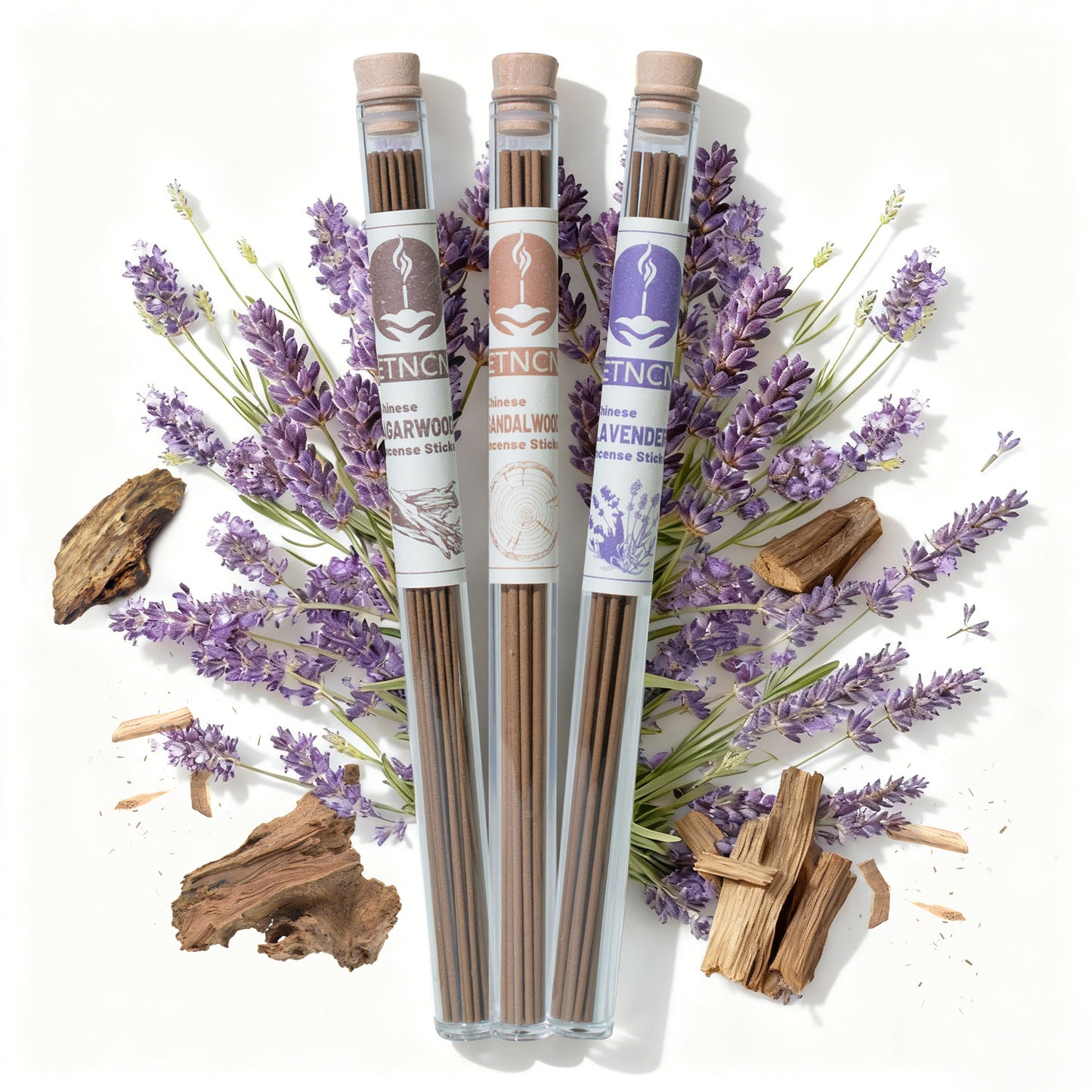 calm incense sticks with ingredients