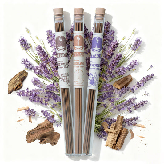 calm incense sticks with ingredients