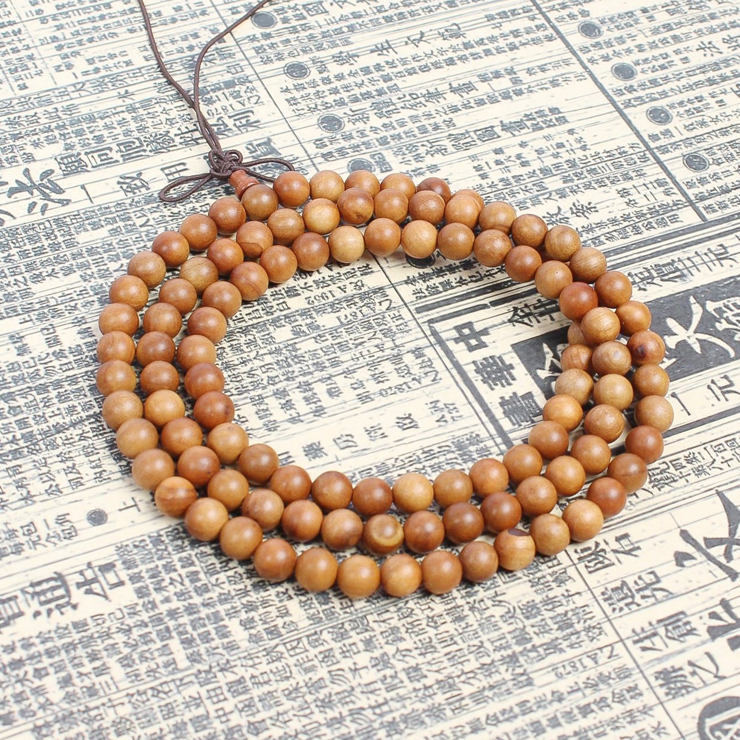 Protect Peace Date Wood Buddha Beads Bracelet Practice Supplies 8mm - ETNCN