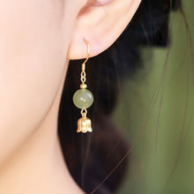 Görseli Galeri görüntüleyiciye yükleyin, Chinese Hetian Jade Women&#39;s Earrings Improve Love Luck - ETNCN
