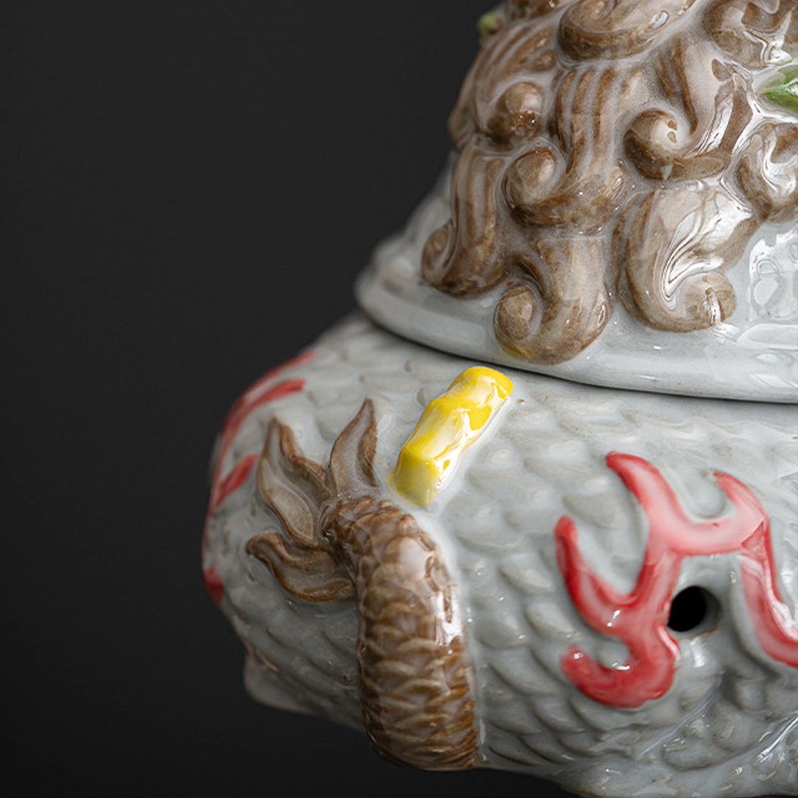 Colorful Ceramic Incense Burner Kirin Home Decor Bless Family Peace - ETNCN