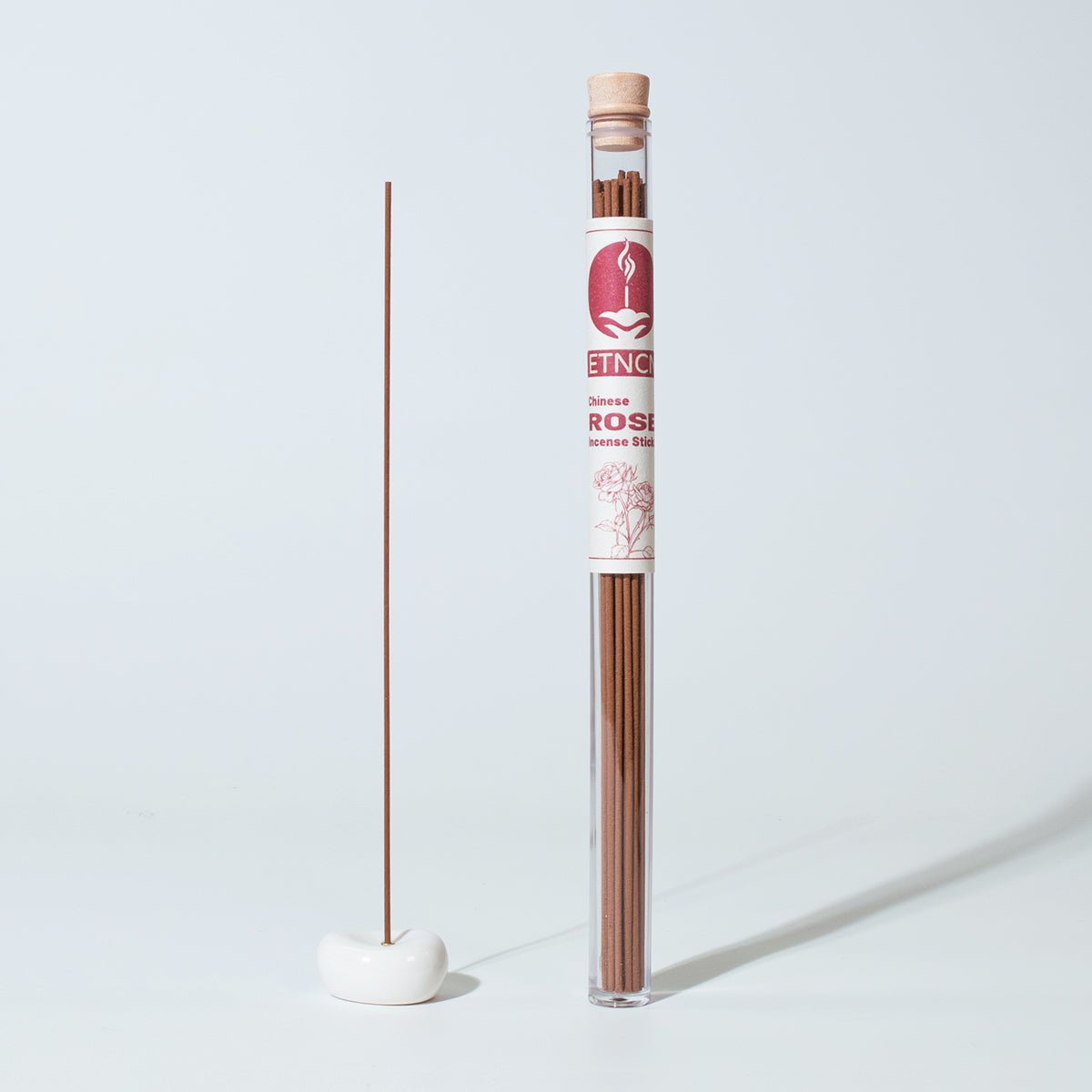 rose incense sticks with holder