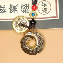 Load image into Gallery viewer, Metallic Phoenix Buckle Five Emperors&#39; Money FengShui Keychain - ETNCN
