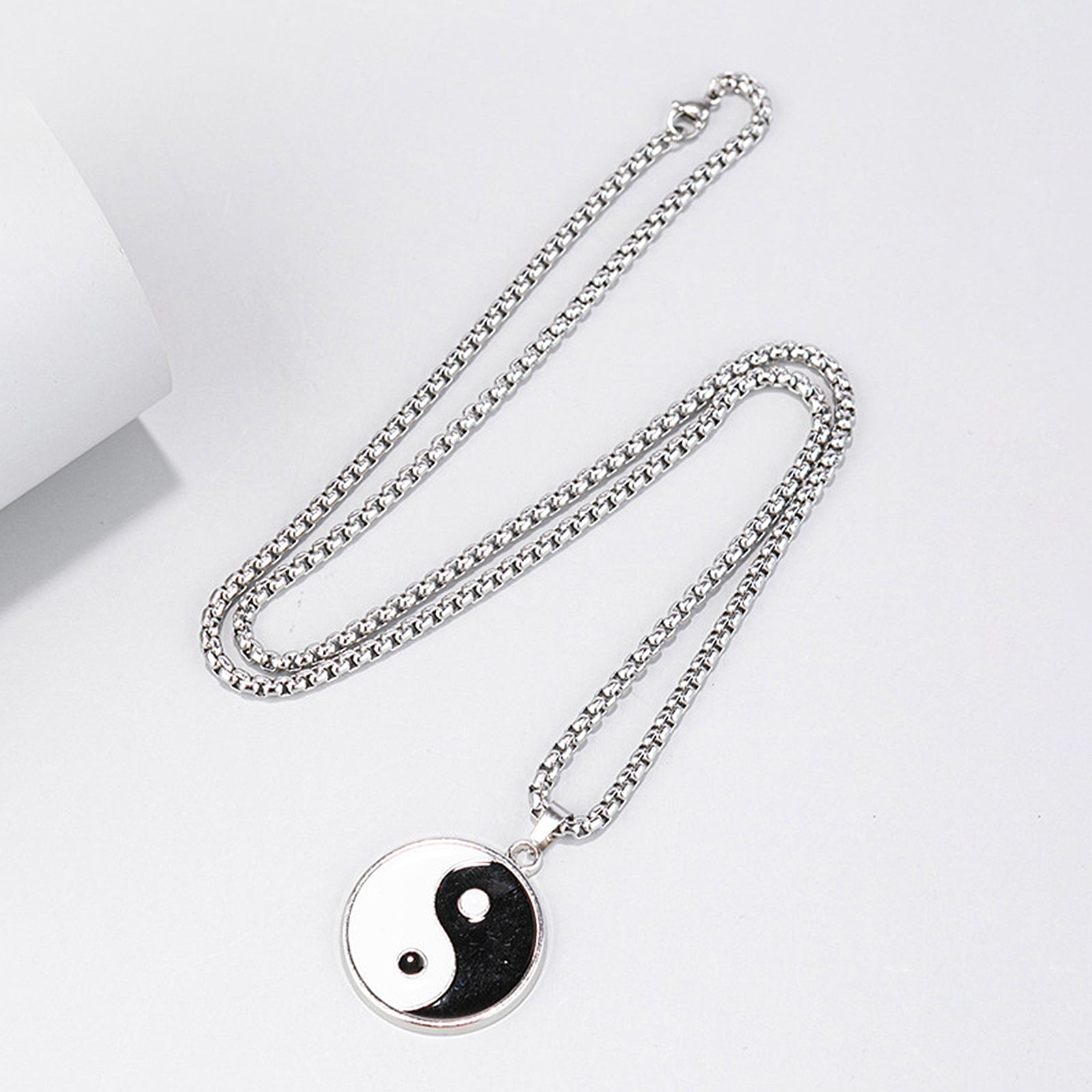 Replenishing Vitality Metal Taoist Yin Yang Energy Necklace - ETNCN